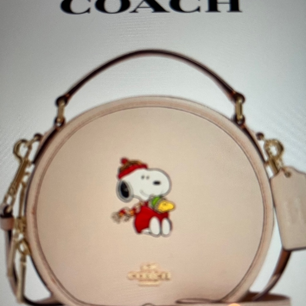 NWT Coach Peanuts Canteen Crossbody With Snoopy